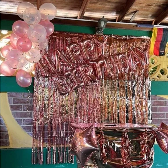 NEW 47 pcs Pink & Rose Gold Themed Birthday Decorative Balloon Set - Picture 2 of 7